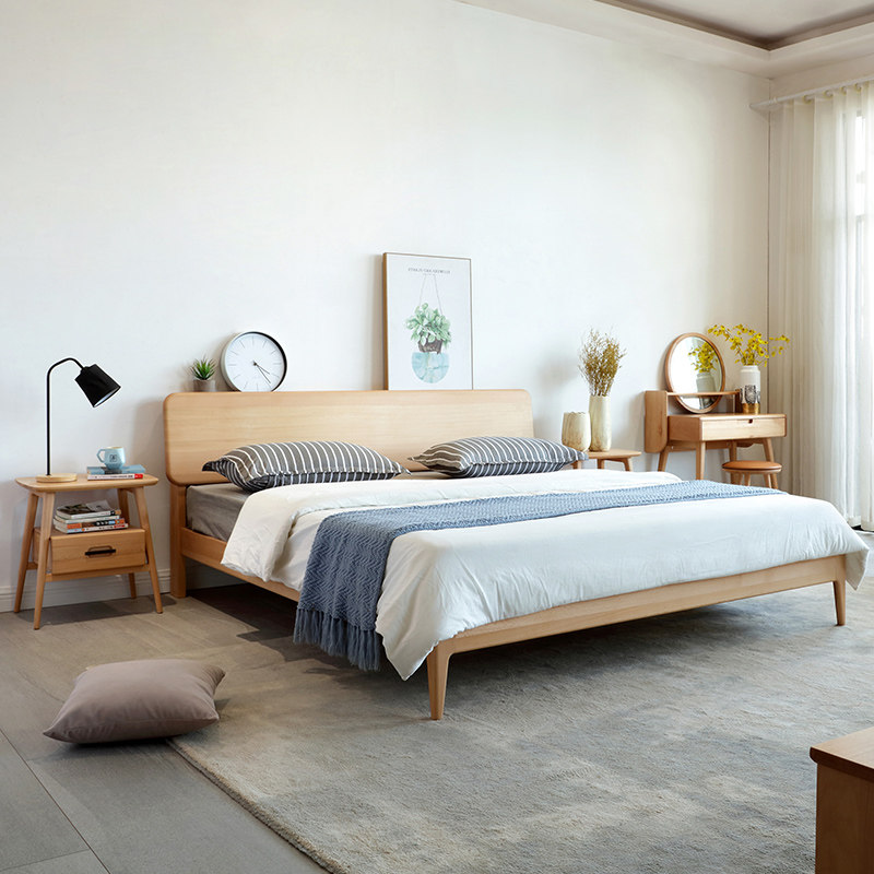 5米小户型卧室婚床日式家具