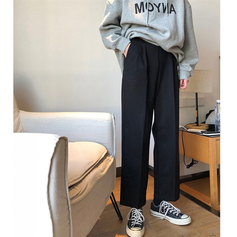 超大码阔腿裤女秋冬显瘦高腰垂感工装西装裤胖mm宽松毛呢直筒裤子在类目 女装/女士精品, 裤子, 休闲裤中 - 来自Buy2taobao.com提供专业的淘宝代购服务