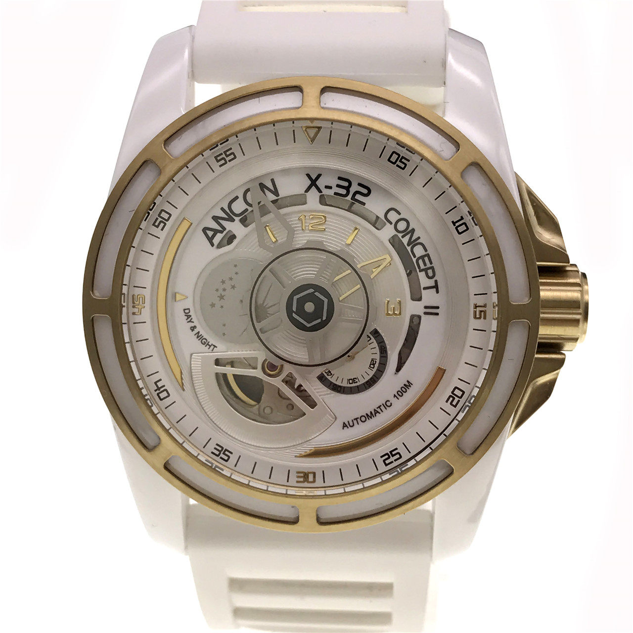 一元拍无保留[9.9新]ancon计时自动男表 x-32c201