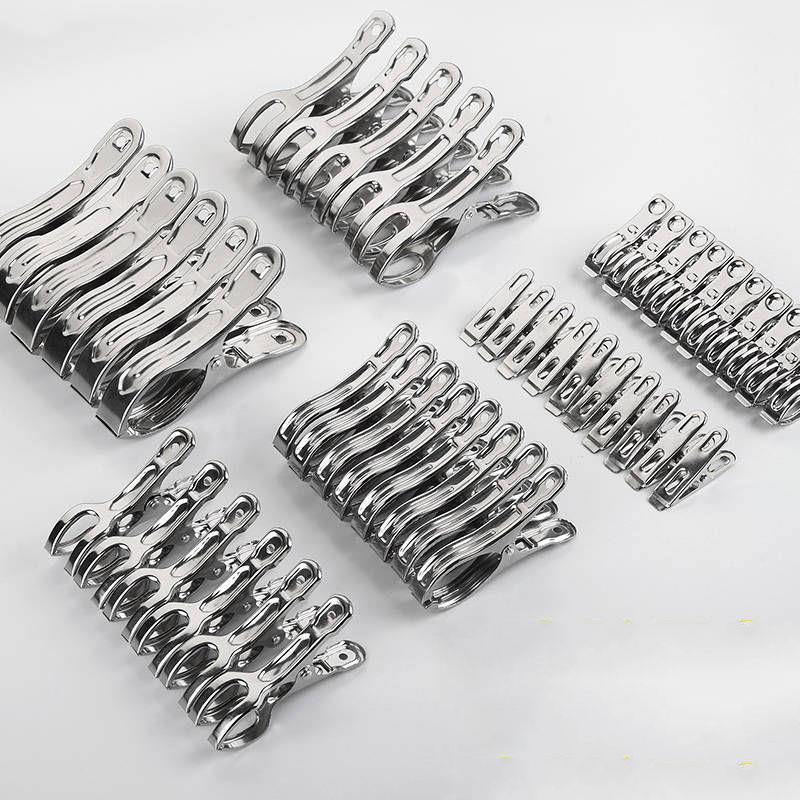 不锈钢晾衣服晒被子夹衣服夹子大号固定晾衣防风夹衣架家用被夹