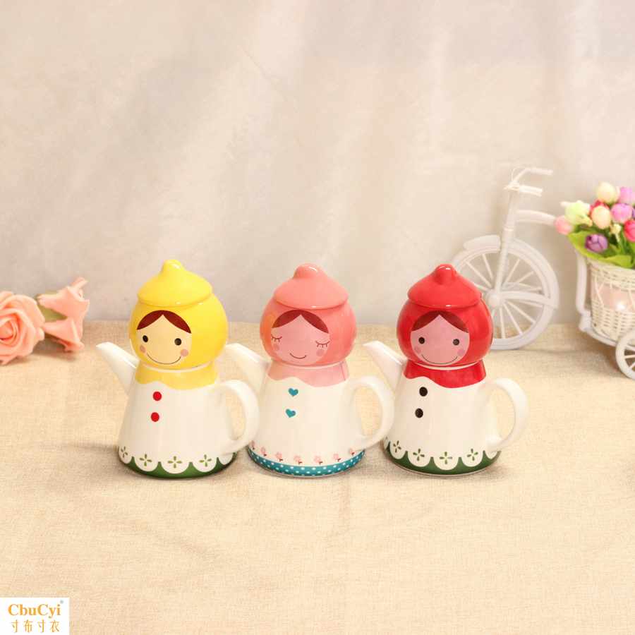 Cartoon ceramics teapot Single Flower cup Mini originality Tea Gift suit May the wind lovely characterin the Tableware , Tea set , Tea package category - from Buy2taobao.com to provide professional Taobao agent buy service