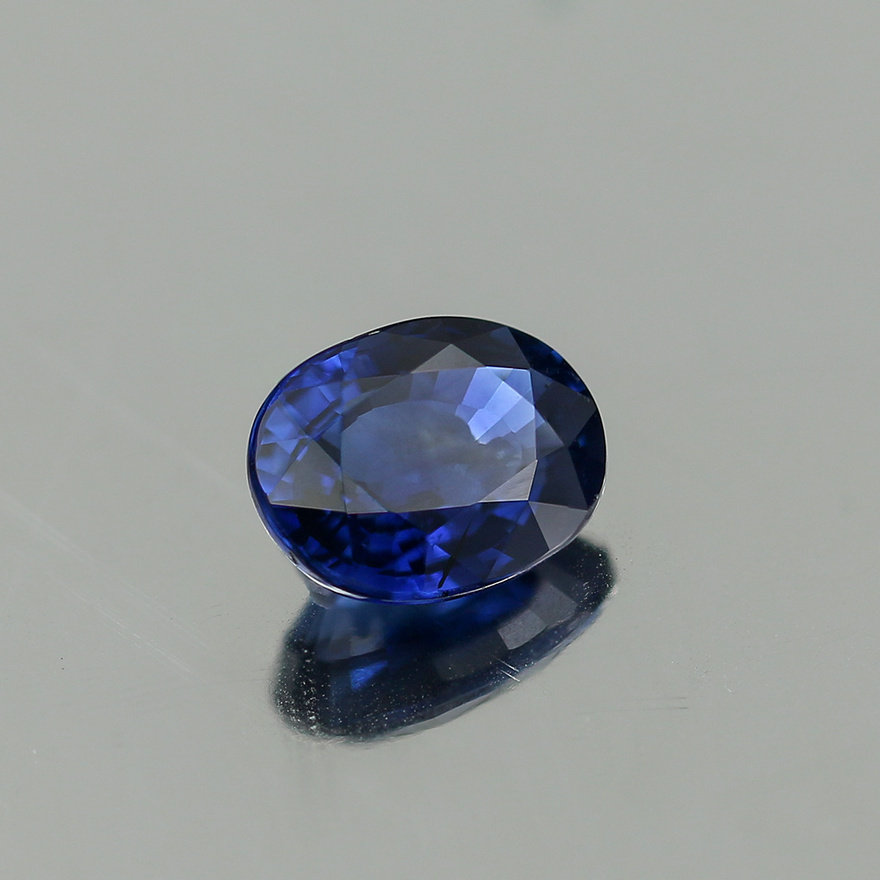 甄选2.5克拉无烧vivid blue蓝宝石裸石_grs认证 支持复检