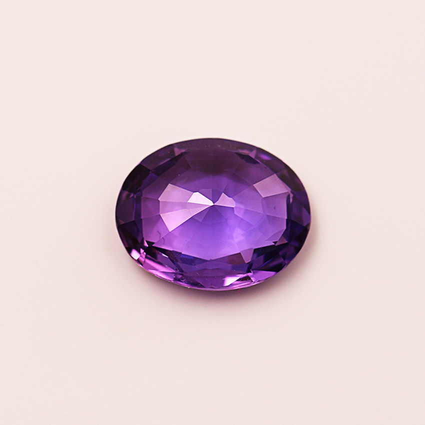 11ct无烧紫色蓝宝石裸石 带egl国际证书