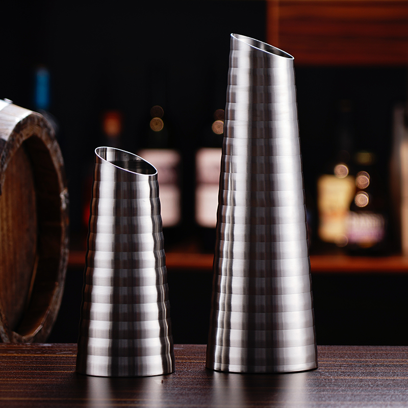 不锈钢小扎壶洋酒啤酒分酒器大口分酒壶 酒吧专用 个性创意 防摔