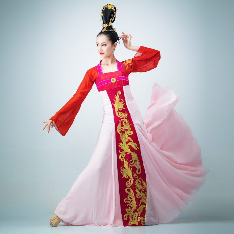 古典舞演出服云想霓裳中国风飘逸民族舞蹈服装古装仙女伞舞