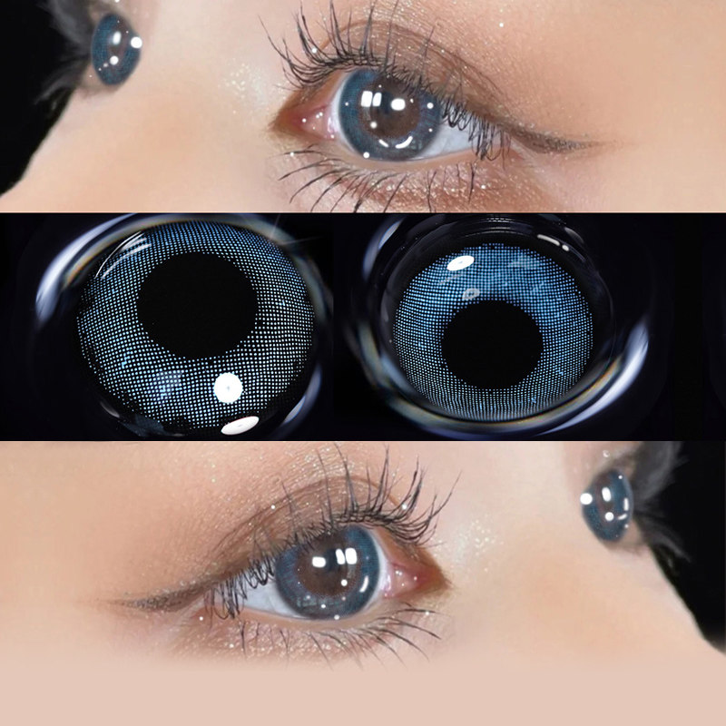 moddy心形美瞳眼瞳爱心蓝色日抛cos小直径12mm30片正方形异形媞娜