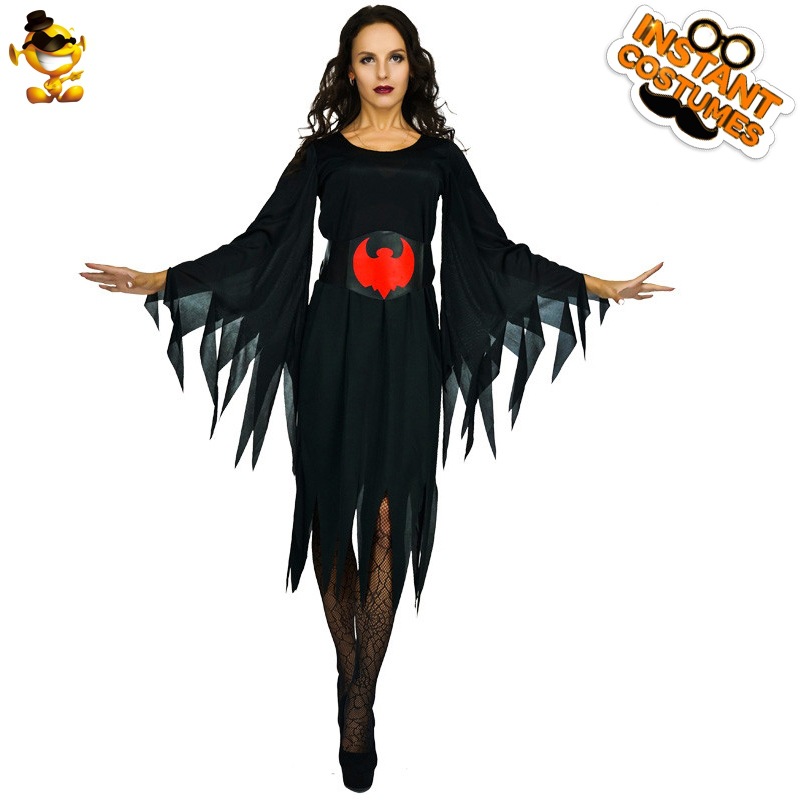 万圣节成人女款蝙蝠女巫角色扮演派对服装 舞台表演服分销