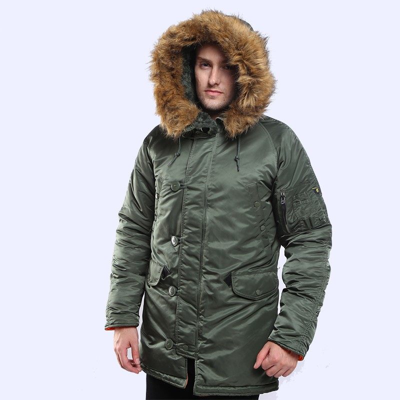 美国进口alpha 阿尔法n3b棉服户外加厚保暖大衣外套棉大衣军大衣