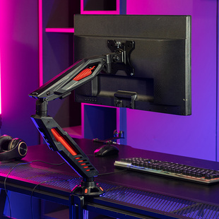 SANWA山业显示器支架机械臂屏幕悬臂可升降旋转桌面底座游戏托架