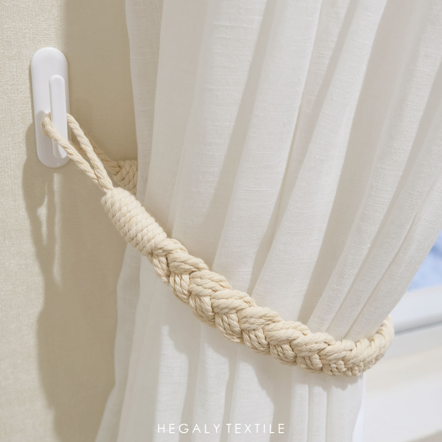 HEGALY | 绑带棉麻绳挂带窗帘装饰日式ins束带绑绳米色免打孔粘贴