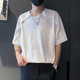 2024新品男士另类T恤创意设计韩版修身T恤衫潮男宽松短袖休闲T恤