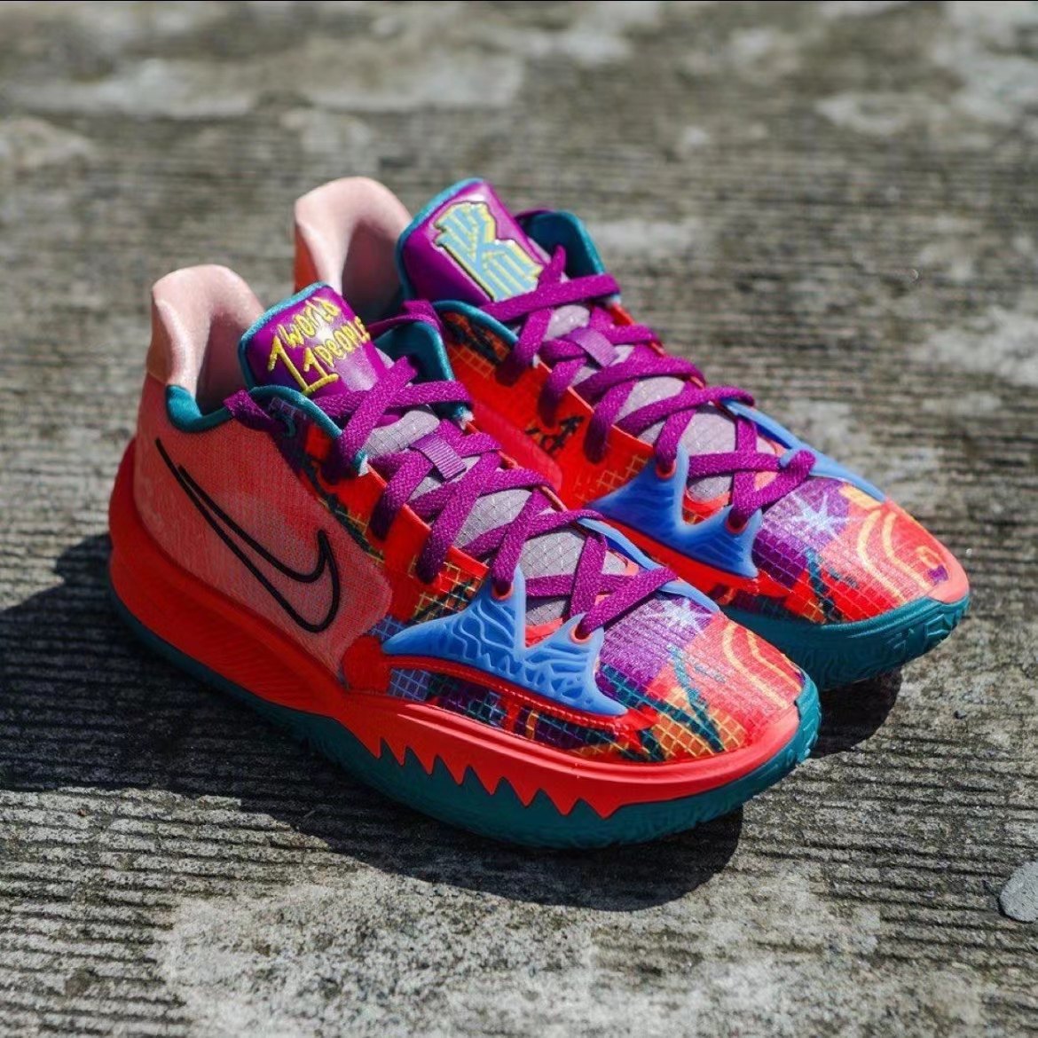 nike耐克男鞋 kyrie low 4 ep欧文4玫红低帮实战篮球鞋cz0105-600