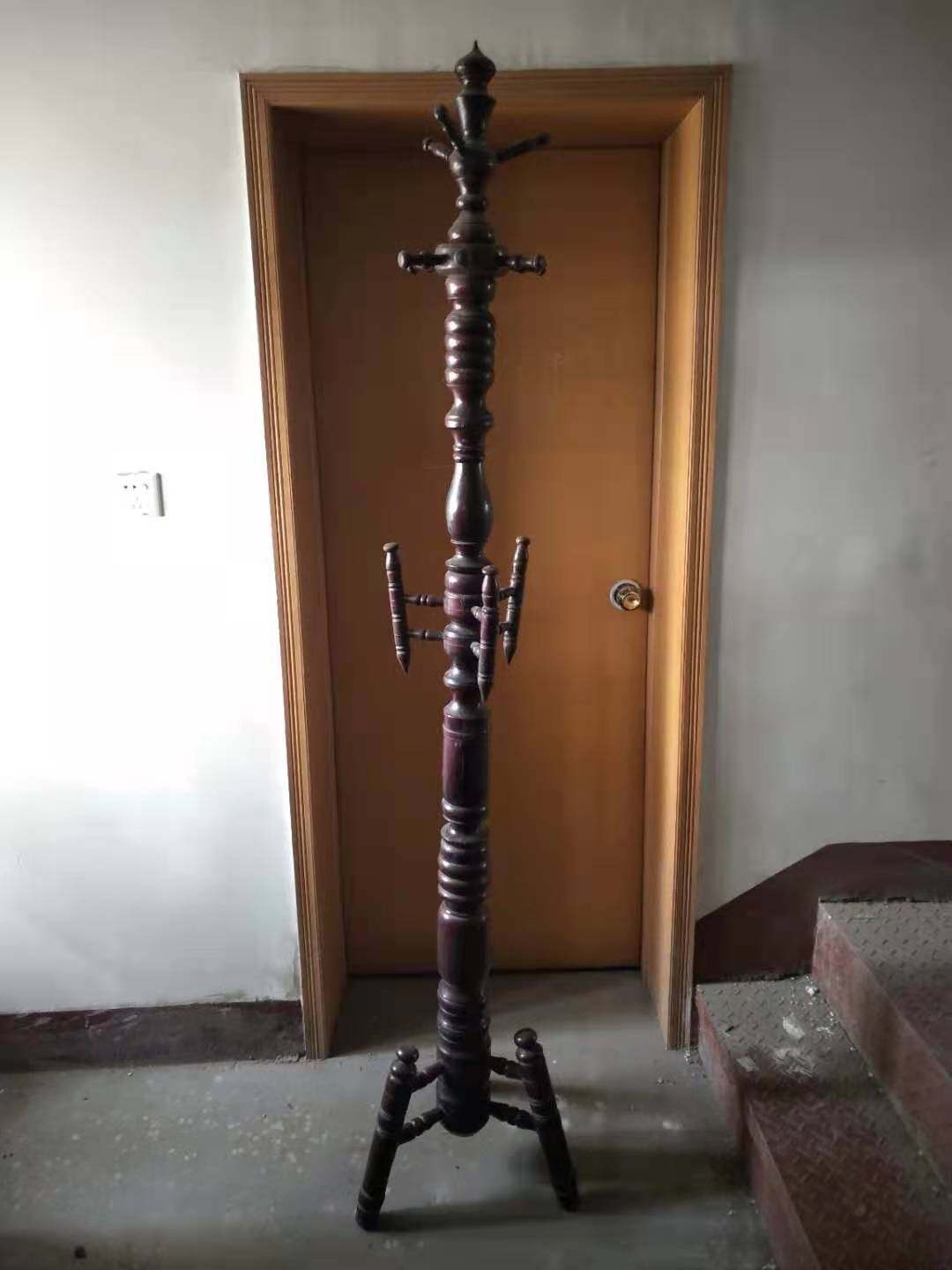 90年代物件绝版收藏实木挂衣衣架衣帽架家用落地衣帽架