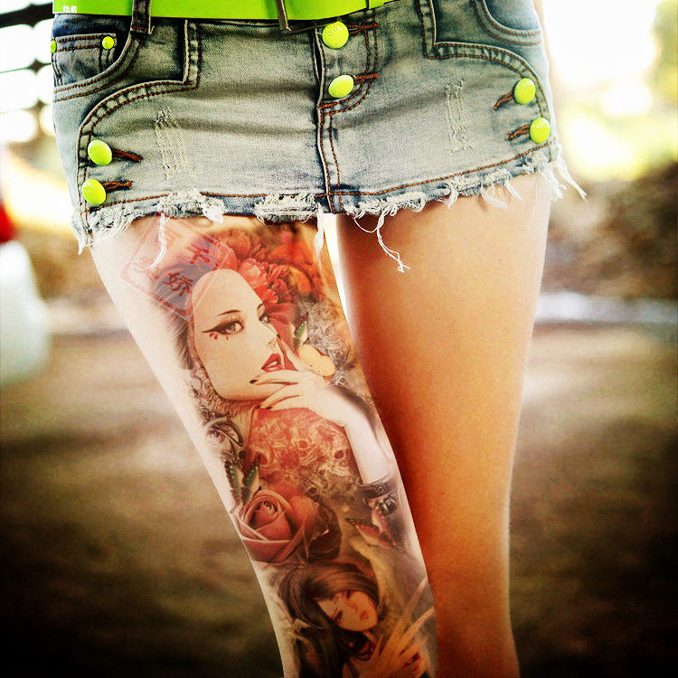 特价纹身贴花臂全臂_3d大花臂全臂女生花旦纹身贴女生持久防水花臂