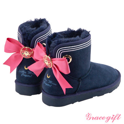 gracegift雪地靴女冬季韩版时尚气质休闲短筒保暖防滑平底棉鞋