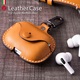 适用于苹果AirPods2保护套Cozistyle真皮手工缝线蓝牙无线耳机防丢带挂扣皮套AirPods Pro皮套保护套