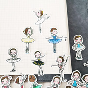 Ballet stickers Ballet little girl stickers girl heart dance hand account stickers diary photo album diy decoration