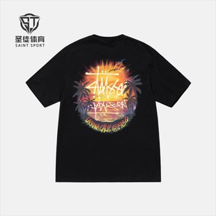 正品 Stussy 24SS Sunset Tee 日落海岛 海边 短袖T恤