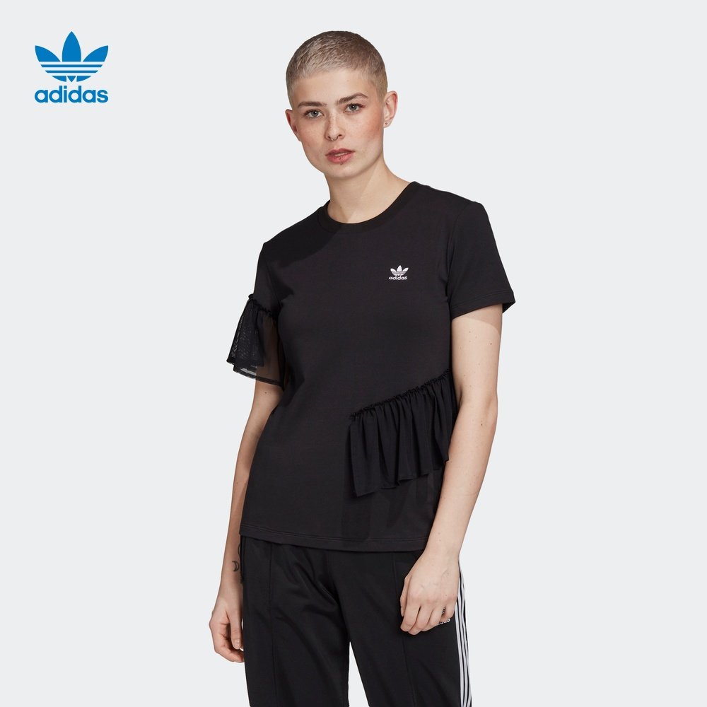 阿迪达斯官网adidas三叶草tulletee女运动短袖t恤gk3659