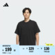 休闲宽松运动上衣圆领短袖T恤男装夏季adidas阿迪达斯轻运动