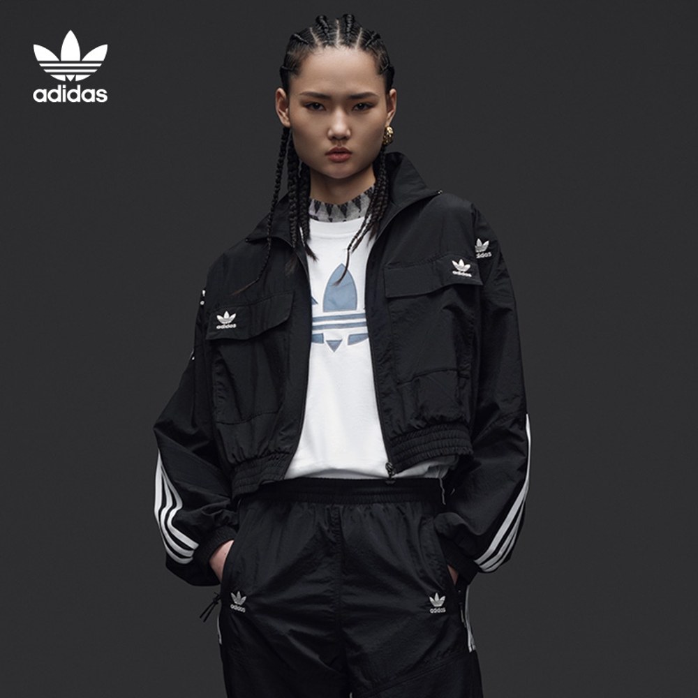 adidas阿迪达斯官网三叶草女装春秋运动夹克外套h22875 h22876