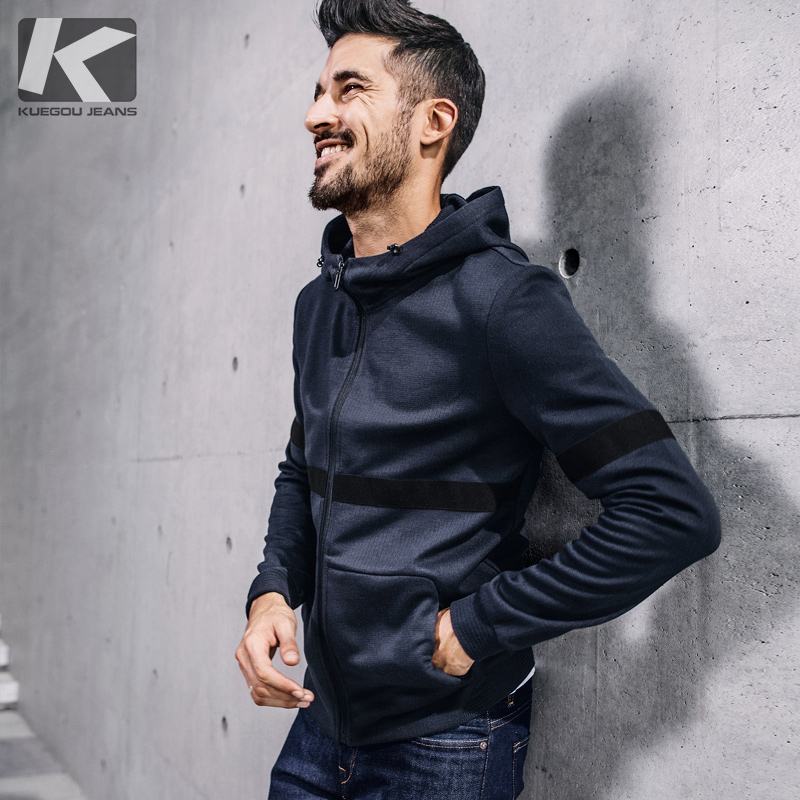 Cool clothing purchase Men's hooded sweater Autumn Cardigan zipper Thin section coat Self cultivation Autumn clothes 3816in the Men's clothing, Sweater category - from Buy2taobao.com to provide professional Taobao agent buy service