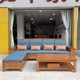 新款布木沙发客厅实木布艺沙发储物高箱橡木加布沙发现代转角沙发