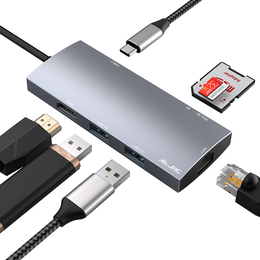 Type-C转换器USB苹果MacBook小米笔记本电脑pro转接头网线HDMI扩展坞新air高清视频线投影仪分线集线读卡器
