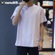 阿迪达斯NEO男装2022夏款短袖时尚纯色圆领透气运动休闲T恤HS6817
