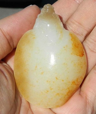 彩云轩精品玉器873克新疆和田玉羊脂玉白玉籽料籽玉龙龟手把件