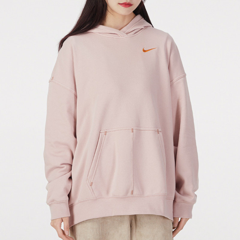 nike耐克卫衣女2022春季新款运动服休闲宽松连帽套头衫dm6202-601
