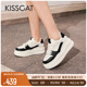 KISSCAT接吻猫2024春新款百搭小白鞋增高运动鞋厚底高级休闲板鞋