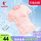 中国乔丹运动短袖T恤衫女2024夏季新款跑步健身轻薄透气印花短t女
