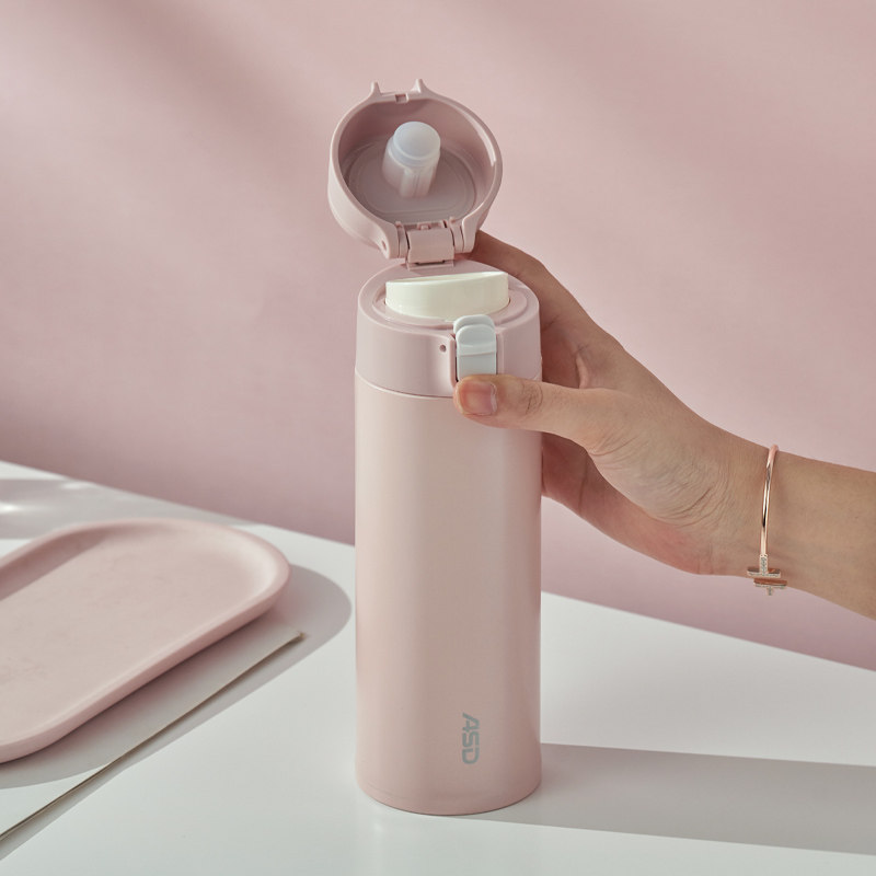 爱仕达女士保温杯316不锈钢学生简约家用大容量旅行儿童轻便携带