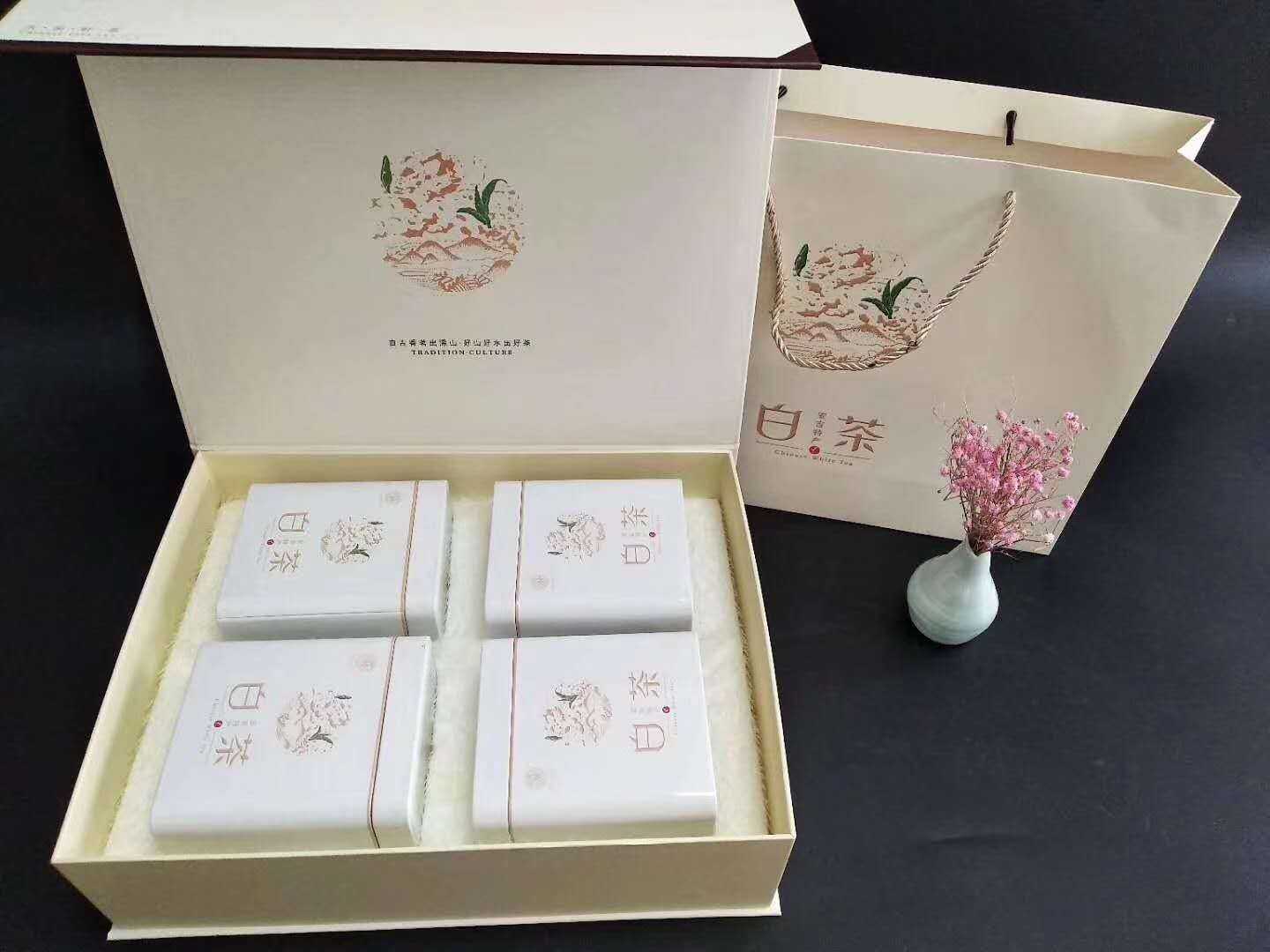 400-500g安吉白茶包装盒礼盒高档礼品盒茶叶铁盒方罐