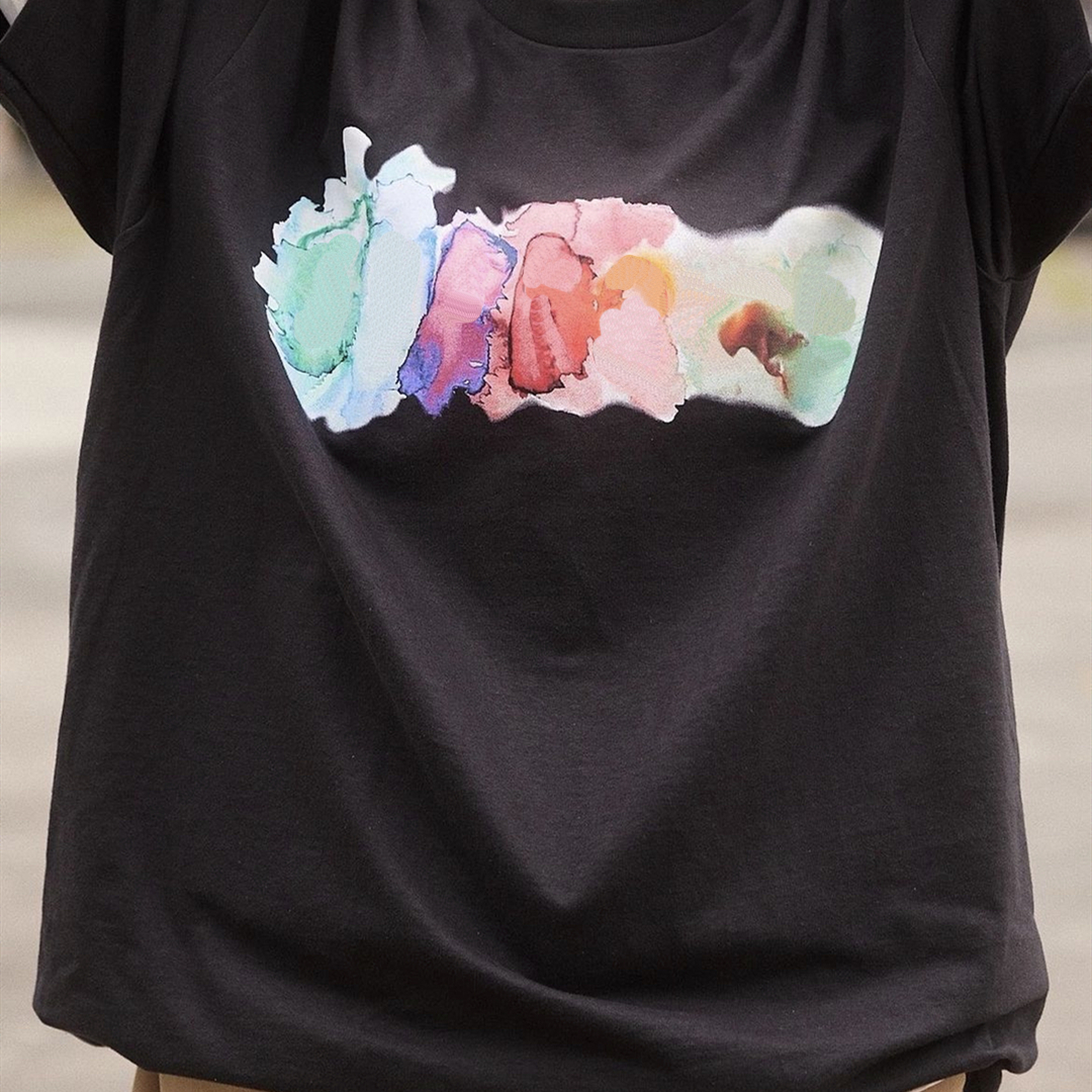 美潮新款 ZUPONE SS23 WATERCOLOR TEE 水彩水墨logo印花 短袖t恤