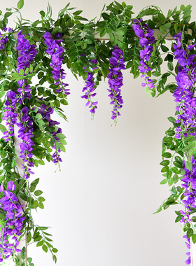 仿真紫藤花吊顶花串藤蔓装饰花吊花