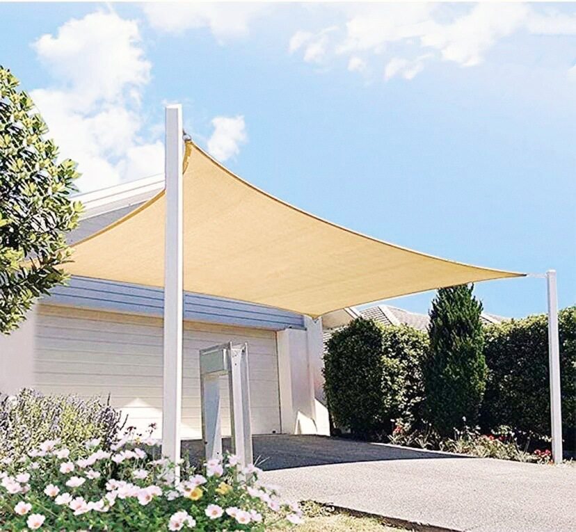 户外2mx6米四角遮阳帆天幕420d牛津布庭院泳池防水防晒网花园绿植