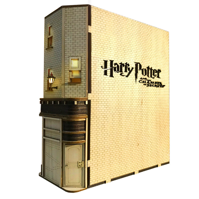 热销书立创意个性_一书一境iqmax哈利波特对角巷书立架创意ins风木质