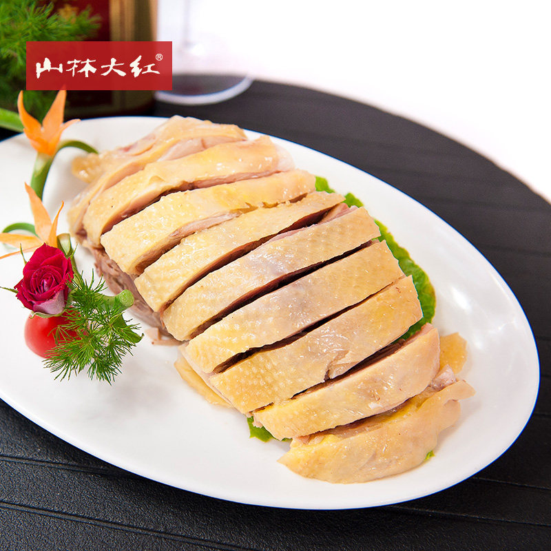 山林大红咸草鸡上海特产咸水鸡盐焗鸡胸肉鸡腿肉真空即食卤味熟食