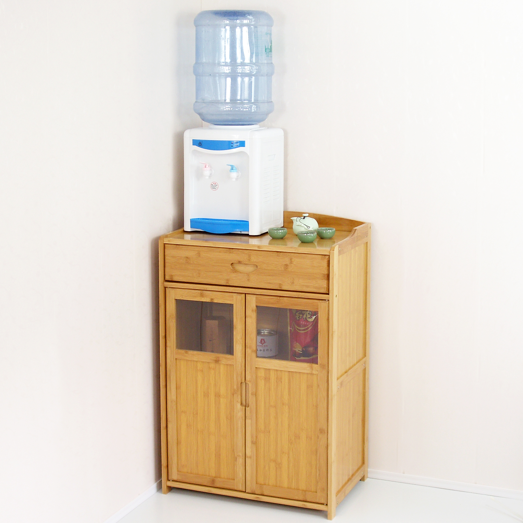 楠竹茶水架实木客厅茶桌边几饮水机架