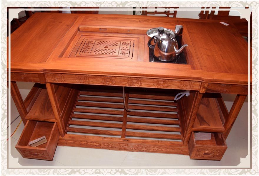 安氏紫檀 万寿茶台1.5m nov016