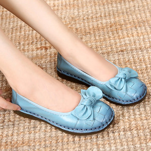 女士瓢鞋平底图片