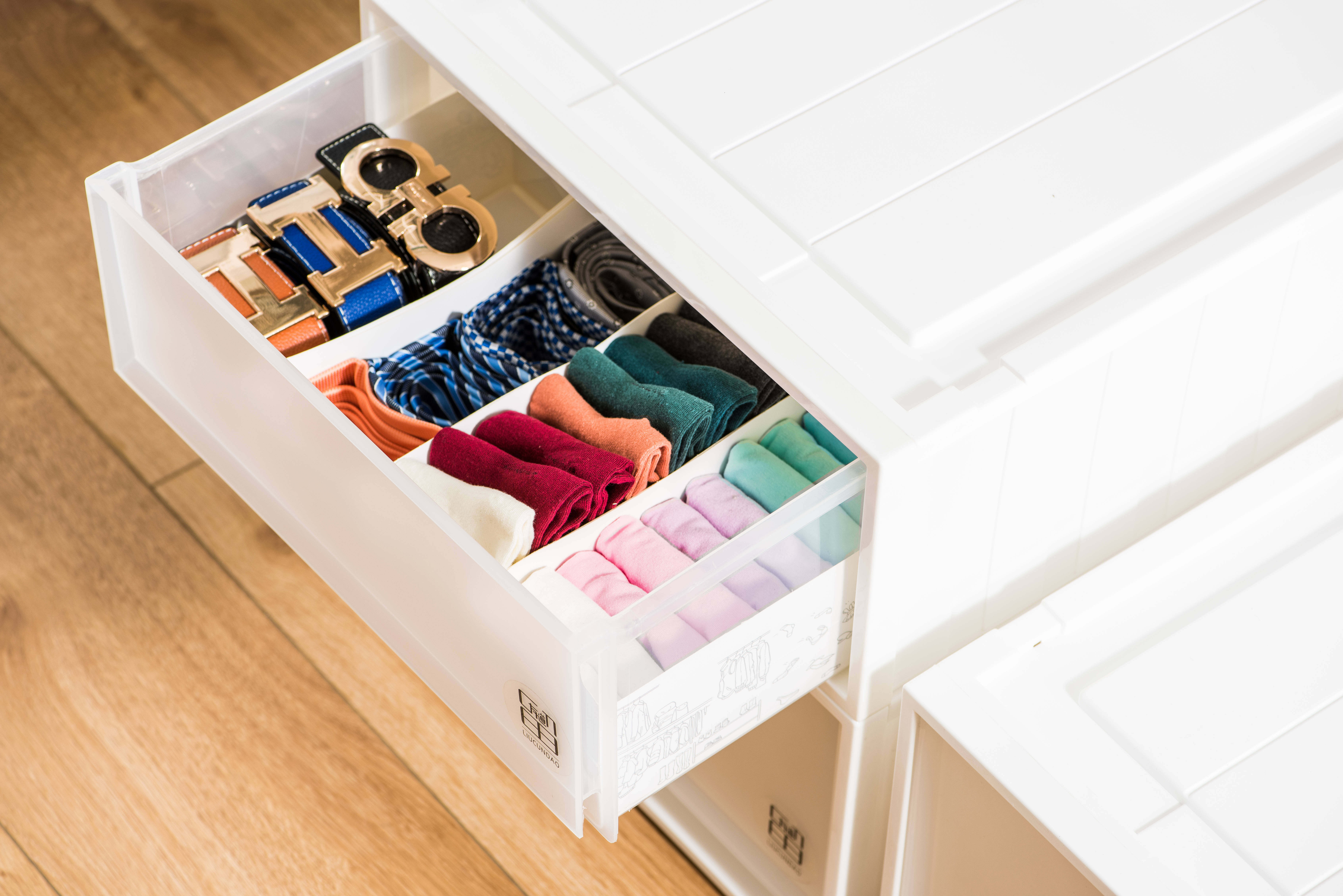 留存道卞栎淳老师推荐小仙女桌面归纳内衣收纳纸质抽屉分隔整理盒