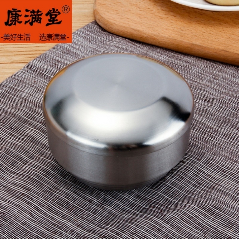 304韩式不锈钢双层带盖米饭碗汤碗蒸饭碗防烫儿童小碗韩式料理碗在类目 餐饮具, 餐具, 碗中 - 来自Buy2taobao.com提供专业的淘宝代购服务