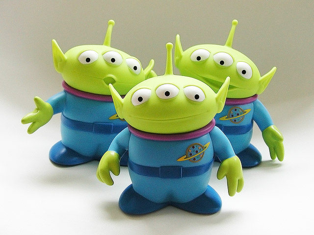 玩具总动员 外星人 三眼仔 公仔 搪胶 摆件 alien 3款可选