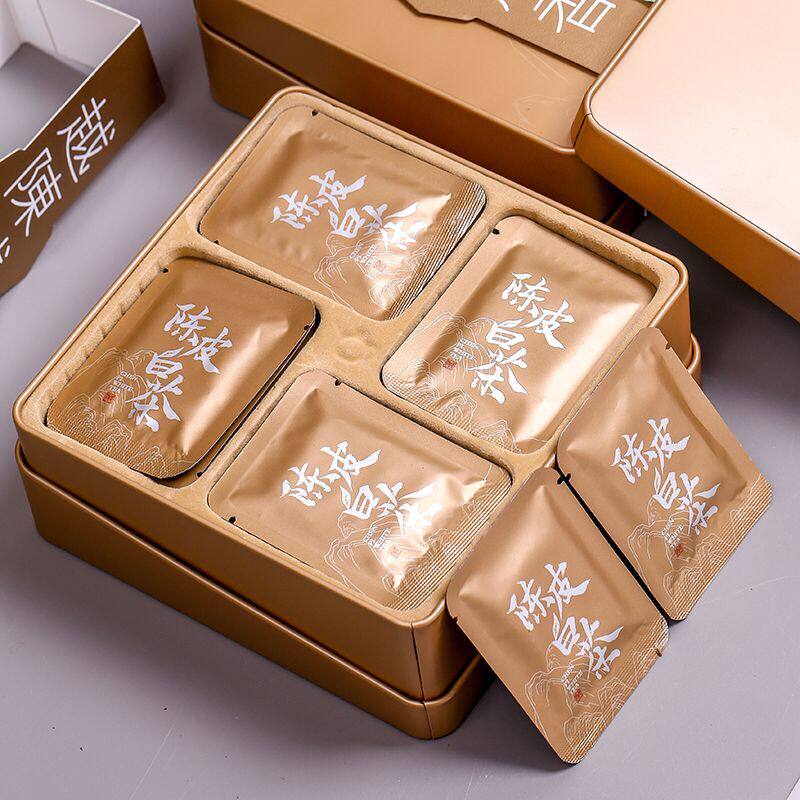 宇川陈皮白茶福鼎白茶贡眉新会陈皮老白茶小茶饼干茶叶礼盒装