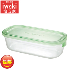 日本怡万家耐热玻璃保鲜盒长方形便当盒玻璃碗可微波炉烤箱碗散装