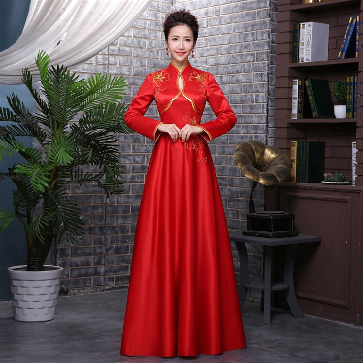 迎宾礼服女礼仪长款