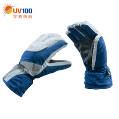 台湾UV100秋冬季保暖手套男士加厚防水防风户外骑车防滑手套61723